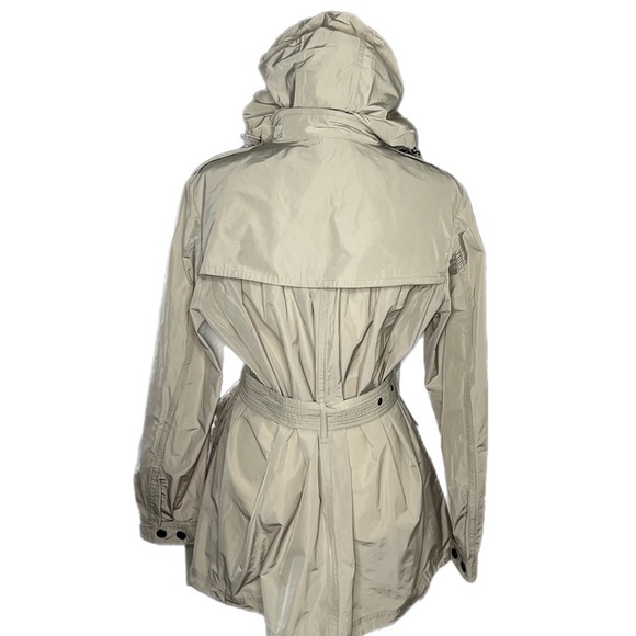 NWT Burberry Brit W. CHARSTONE45 Nova Check Logo WINDBREAKER Trench Coat 14 - Picture 5 of 15